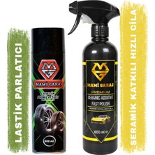 Mami Garaj MAMİ GARAJ SERAMİK KATKILI HIZLI CİLA LASTİK PARLATICI 2'Lİ SET