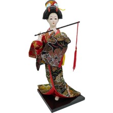 Dünyadan Hediyeler Japon Kimonolu Geyşa Bebek Kabuki Biblo 30 cm No.22