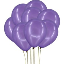 Gemar Rasyonel Metalik Balon Mor - 15 Adet