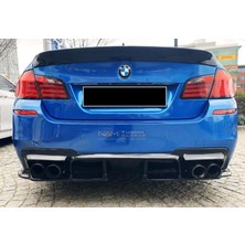 Bmw F10 3 Parça Difüzör Sağ Sol Çift Çıkış (Plastik) Piano Black 2010-2017