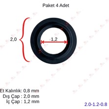 OEM Plakalı Eşanjör Oring Conta Seti (4 Ad.) 20*12*0,8