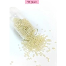 Herşey Trend Herşeytrend Kesme Cam Boncuk 2mm - 60 Gram - Şeffaf Krem - BNC387