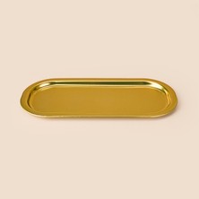 Sarkap Oval Tepsi - Gold - 15X36 cm