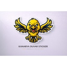 Eseran Print Kanarya Duvar Sticker Büyük Boy Dekoratif Duvar Çıkartması Kanarya Figürlü Sticker