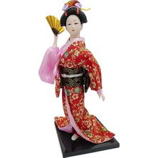 Dünyadan Hediyeler Japon Kimonolu Geyşa Bebek Kabuki Biblo 30 cm No.23