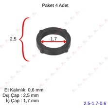 OEM Plakalı Eşanjör Oring Conta Seti (4 Ad.) 25*17*0,6