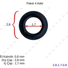 OEM Plakalı Eşanjör Oring Conta Seti (4 Ad.) 28*17*0,8
