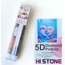 NT Boncuklu Taşlı Pano Mozaik Elmas Goblen Diamond Tablo 50 x 40 cm Yunus Aşkı