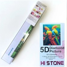 NT Boncuklu Taşlı Pano Mozaik Elmas Goblen Çocuklar Için Diamond Tablo 50 x 65 cm Saçlı Papağanlar