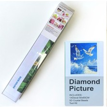 NT Boncuklu Taşlı Pano Mozaik Elmas Goblen Çocuklar Için Diamond Tablo 50 x 65 cm Güvercinler