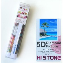 NT Boncuklu Taşlı Pano Mozaik Elmas Goblen Diamond Tablo 50 x 40 cm Tatil Zamanı
