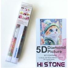 NT Boncuklu Taşlı Pano Mozaik Elmas Goblen Diamond Tablo 50 x 40 cm Ciks Kedi
