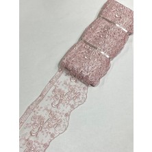 Geniş Tül Güpür / 9 Metre / Pudra