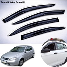 Caraks Chevrolet Lacetti Hb Mügen Cam Rüzgarlığı Abs Krom Nikelajlı Cam Rüzgarlığı Tüm Hb Kasalar 4 Lü Set