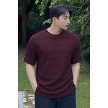 Tarz Cool Fitilli Triko Tişört Erkek Slim Fit Yazlık Premium Basic Üst