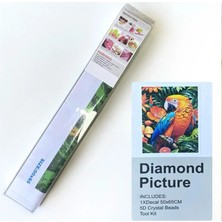 NT Boncuklu Taşlı Pano Mozaik Elmas Goblen Çocuklar Için Diamond Tablo 50 x 65 cm Papağan