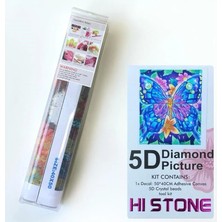 NT Boncuklu Taşlı Pano Mozaik Elmas Goblen Diamond Tablo 50 x 40 cm Kozmik Kelebek