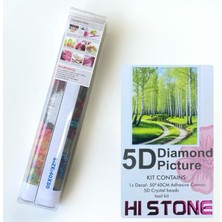 NT Boncuklu Taşlı Pano Mozaik Elmas Goblen Diamond Tablo 50 x 40 cm Huzurlu Yol