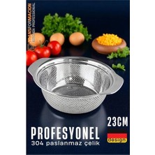 Kocadal Mht Alman Tip Kevgir - 304 Paslanmaz Çelik Profesyonel Süzgeç 23 cm 721832 Mht