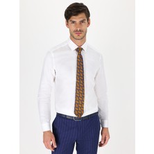 Cacharel Erkek Beyaz Slim Fit Uzun Kollu Gömlek 50233105-VR013