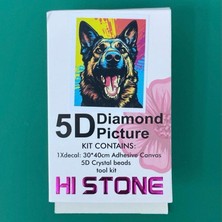 NT Boncuklu Taşlı Pano Çocuklar Için Mozaik Elmas Goblen Diamond Tablo 30 x 40 cm K9 Köpek