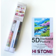 NT Boncuklu Taşlı Pano Mozaik Elmas Goblen Diamond Tablo 50 x 40 cm Akançay