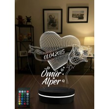 Eymi Design Evlilik Yıl Dönümü Hediyesi 16 Renkli Kumandalı