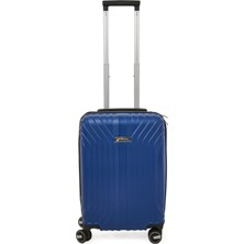 Hoffmanns Vertical Line Kabin Boy Abs Valiz - Gece Mavisi - 57X37X23 cm