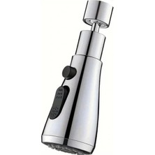 Kocadal Mht 360 Derece Dönebilen- 3 Mod  Krom Yağmur Püskürtme Borulu Kubar Musluk Ucu  (5047) Mht