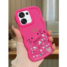 HONTINGA A6 Pro 5g Uyumlu Kılıfı Düşüme Önleyici Basitlik Anti Düşme Darbeye Dayanıklı Basit Kırmızı Yumuşak Silikon Telefon Kılıfı Hello Kitty Desen K9-0076