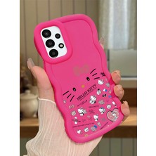 HONTINGA Samsung Galaxy A13 4g Uyumlu Kılıfı Düşüme Önleyici Basitlik Anti Düşme Darbeye Dayanıklı Basit Kırmızı Yumuşak Silikon Telefon Kılıfı Hello Kitty Desen K9-0076
