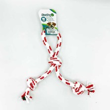 Muratech Eurodog Diş Ipi Halka Üç Düğüm Kırmızı Beyaz 30 cm