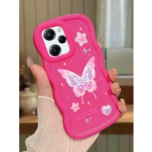 HONTINGA Poco X5 Pro 5g Uyumlu Kılıfı Düşüme Önleyici Basitlik Anti Düşme Darbeye Dayanıklı Basit Kırmızı Yumuşak Silikon Telefon Kılıfı Kelebek Desen K9-0071