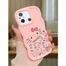 HONTINGA Redmi 12C Uyumlu Kılıfı Düşüme Önleyici Basitlik Anti Düşme Darbeye Dayanıklı Basit Pembe Yumuşak Silikon Telefon Kılıfı Hello Kitty Desen K9-0076