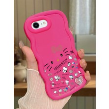 HONTINGA iPhone 6s Plus Uyumlu Kılıfı Düşüme Önleyici Basitlik Anti Düşme Darbeye Dayanıklı Basit Kırmızı Yumuşak Silikon Telefon Kılıfı Hello Kitty Desen K9-0076
