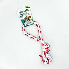 Muratech Eurodog Diş Ipi Halka Tek Düğüm Kırmızı Beyaz 25CM