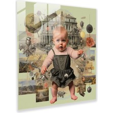 Popcasso Yaratılış Hikayesi Vintage Cam Tablo - Modern Sanat Görselleri