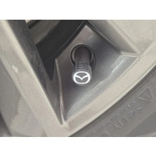 YSN Sounds Mazda Sibop Kapağı , Mazda Araç Lastik Sibop Kapağı , Mazda Araç Tekerlek Sibop Kapağı - 4 Adet
