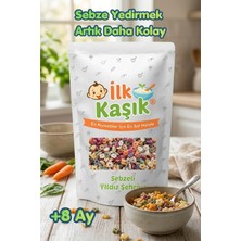 İlk Kaşık Sebze Püreli Yıldız Şehriye 200 gr Tam Buğday Bebek Ek Gıda 90G Sebze Eşdeğeri
