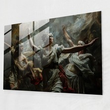 Popcasso Klasik Dönem Cam Tablo Roma Mitolojisi Sanat ile Dekoratif Kullanım