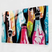 Popcasso Bira Temalı Cam Tablo Modern Sanat ile Ev Dekorasyonu