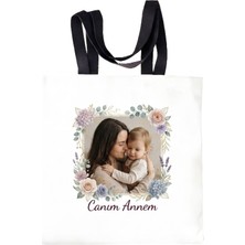 Zeepy Dizayn Anneler Günü Kişiselleştirilebilir Baskılı Bez ÇANTA(37*40CM)