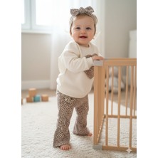 Ciciben Laura Baby Kız Bebek Çocuk Leopar Desenli Bandanalı Alt Üst Takım