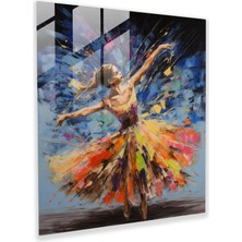 Popcasso Canlı Ballerina Temperli Cam Tablo - Duvar Dekorasyonu