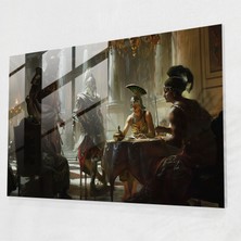 Popcasso Klasizm Yunan Mitolojisi Karakterleri Temperli Cam Tablo Modern Sanat
