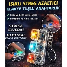 Shoplandu LED Işıklı Klavye Anahtarlık Stres Giderici Anahtarlık Keyboard Anahtarlık Tuşlu Anahtarlık