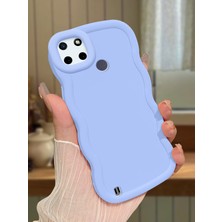 HONTINGA Realme C21Y Uyumlu Kılıfı Düşüme Önleyici Basitlik Anti Düşme Darbeye Dayanıklı Basit Mavi Yumuşak Silikon Telefon Kılıfı K9-0000