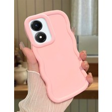 HONTINGA Vivo Y02S Uyumlu Kılıfı Düşüme Önleyici Basitlik Anti Düşme Darbeye Dayanıklı Basit Pembe Yumuşak Silikon Telefon Kılıfı K9-0000