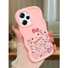 HONTINGA Poco X5 Pro 5g Uyumlu Kılıfı Düşüme Önleyici Basitlik Anti Düşme Darbeye Dayanıklı Basit Pembe Yumuşak Silikon Telefon Kılıfı Hello Kitty Desen K9-0076