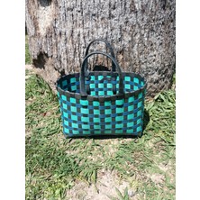 Yaso Shop Plastik Pazar Sepeti Renkli Plaj El Çantası